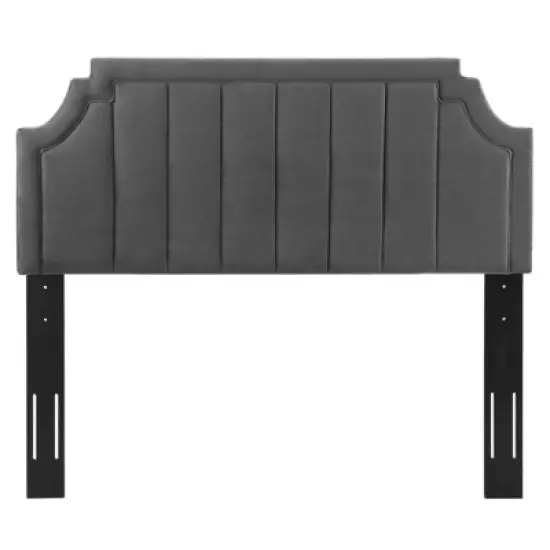 Full/Queen Alyona Channel Tufted Performance Velvet Headboard - Modway image {1}
