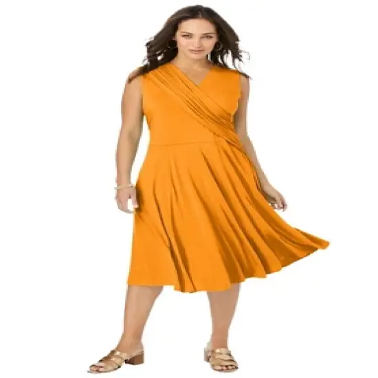 Jessica London Women&rsquo;s Plus Size Drape-Over Dress image {3}
