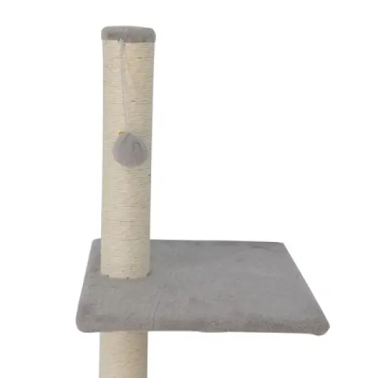 Multipet Wall-mounted Cat Tree with 2 Cat Condos House, 3 Cat Wall Shelves, 2 Ladder, 1 Cat Perch, Sisal Cat Scratching Posts and Pad image {5}