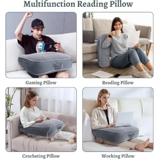 Gaming Reading Pillow  Compact Arm Support Lap Desk for Bed/Sofa image {2}