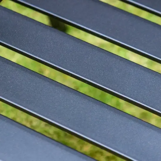 3pc Metal Table & Chairs - Black - Captiva Designs: Powder-Coated Steel Bistro Set, Weather-Resistant image {8}