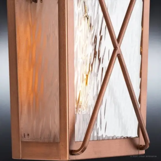 Urban Ambiance Luxury Vintage Outdoor Wall Sconce 17.875''H x 8''W,  Antique Copper Finish,  Buffalo Collection, UHP1410 image {5}