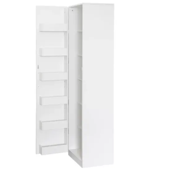 MOEPISY Kitchen Pantry Cabinet, White Freestanding Buffet Cupboards Sideboard with Doors & Shelves image {14}