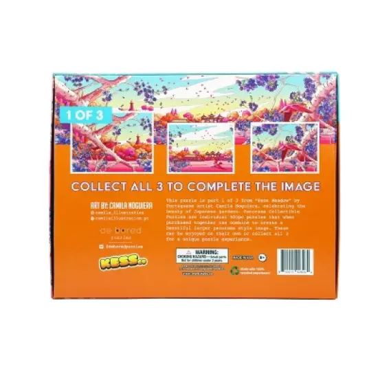 de.bored Neon Meadow 1 of 3 Panorama Puzzle - 500pc image {2}