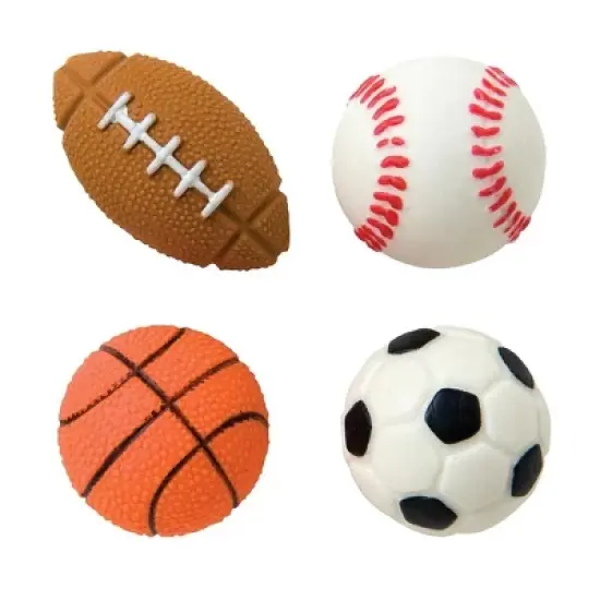 Sports Ball Erasers, Football, Basketball, Soccer, Baseball Theme Ball Shape Erasers, 16 pcs image {1}