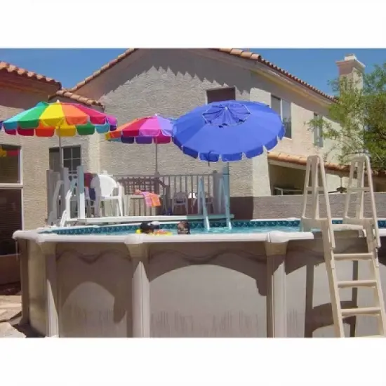 Vinyl Works SLA A Frame Above Ground Pool Ladder Steps with Slide Lock Barrier image {3}