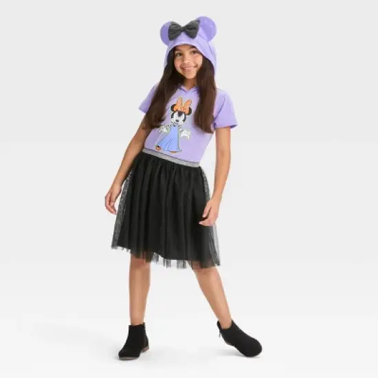 Girls' Minnie Mouse Halloween Dress - Purple image {2}