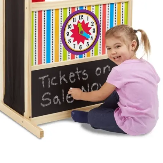 Melissa & Doug Deluxe Puppet Theater - Sturdy Wooden Construction image {6}