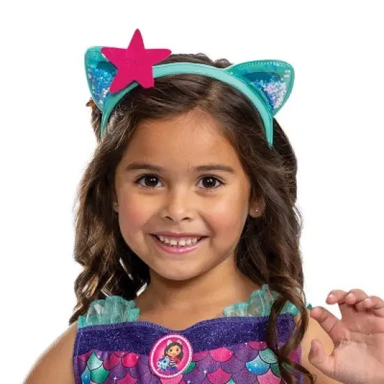 Toddler Gabby's Dollhouse Mercat Halloween Costume Dress with Headpiece 3-4T image {2}