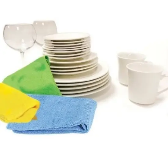 Norpro 3pc Washable Reusable Microfiber No Scratch Cleaning Cloths Towel Set image {1}