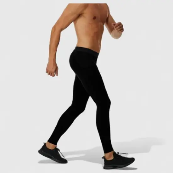 Anna-Kaci Active Men's Compression Leggings with Wide Waistband and Side Pocket for Training and Performance image {2}