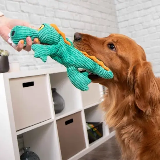TrustyPup - Plush Gator Dog Toy - Teal - L - 1ct image {3}