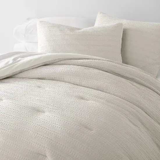 Waffle Textured Comforter Set All Season Down-Alternative Ultra Soft Puffy Bedding - Becky Cameron image {10}
