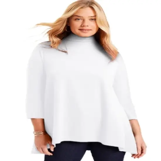 June + Vie by Roaman's Women&rsquo;s Plus Size One+Only Mock-Neck Tunic image {11}