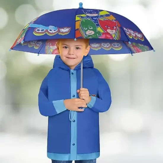 PJ Masks Boys Umbrella and Raincoat Set, Kids Ages 2-7 image {1}