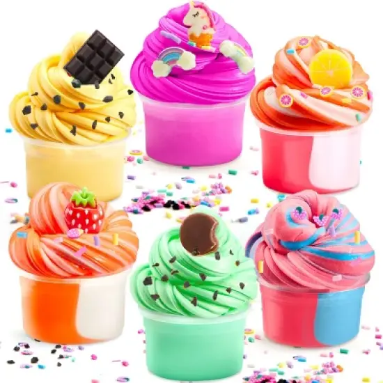 Joyfy 6 Pack Butter Slime Non-Sticky Mess-Free Stress Relief Slime Toys Party Favors For Kids Classroom Boys and Girls Birthday Gift Education Putty image {7}