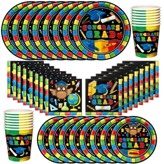 Treasures Gifted Kindergarten Graduation Party Tableware Classic Set for 24 Guests image {1}