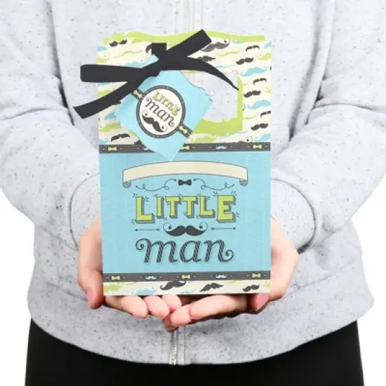 Big Dot of Happiness Dashing Little Man Mustache - Baby Shower or Birthday Party Favor Boxes - Set of 12 image {3}