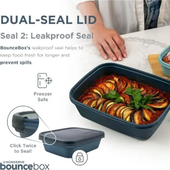 U Konserve Silicone Leak Proof Bento Bounce Box (Set of 2) image {5}