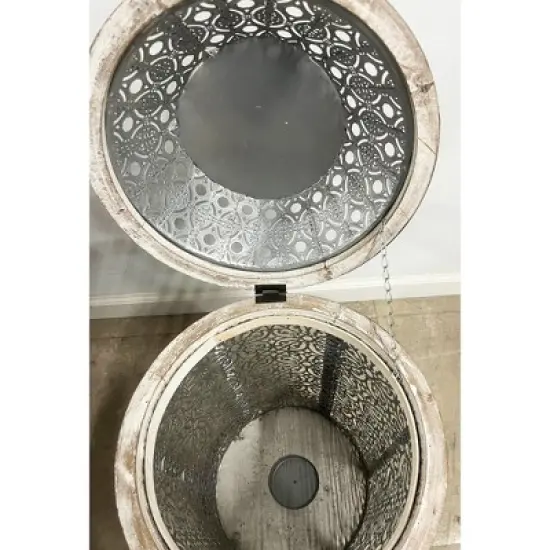 Essential Decor & Beyond 2-Piece Set Wood and Metal Lanterns image {2}