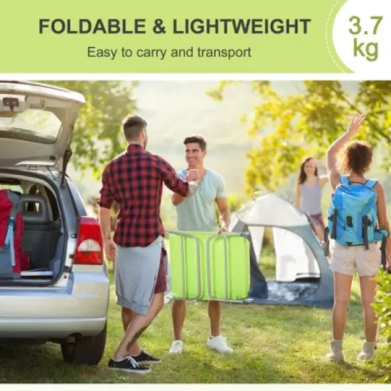 TIRAMISUBEST Folding Chaise Lounge Chair with Pillow - Adjustable Reclining Back, Steel Frame & Breathable Mesh for Pool, Beach, Yard (Green) image {3}