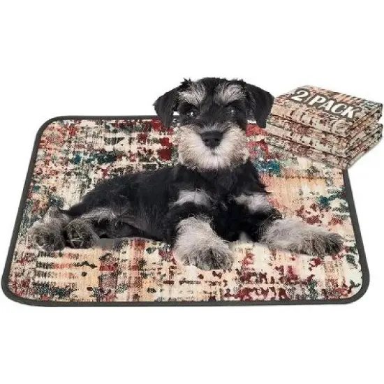 Racxily 2 Pack Washable Pee Pads for Dogs, Reusable Puppy Pads Super Absorbent Leakproof Dog Training Pads, for Floor, Crate, Whelping Pads image {6}