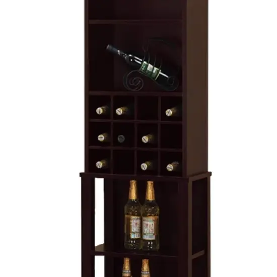 Well Designed Elegant Wine Bar with Racks Brown - Benzara image {2}