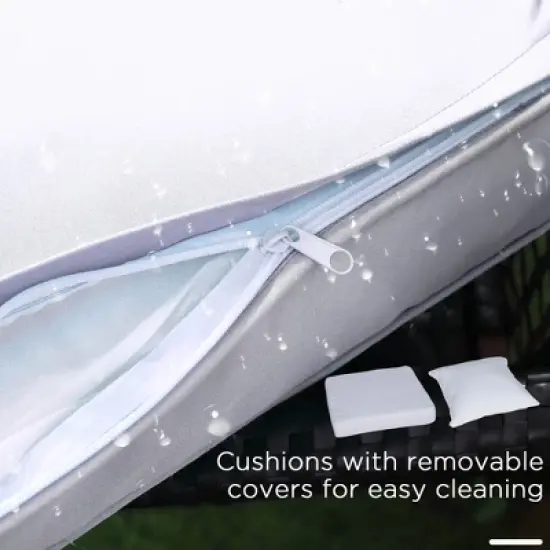 Outsunny 3-Piece Bistro Set Outdoor Wicker Furniture Set with Rattan Rocking Chair, Side Table for Patio Backyard Garden and Balcony image {4}