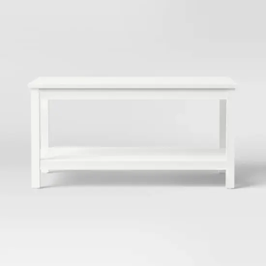 Traditional Coffee Table with Storage Shelf  Classic White - Room Essentials&trade; image {2}
