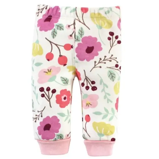 Touched by Nature Baby Girl Organic Cotton Preemie Layette 4pc Set, Botanical, Preemie image {2}