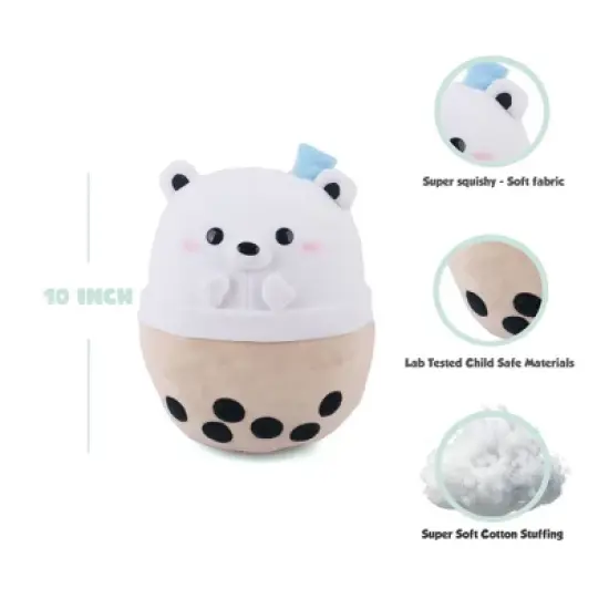 Avocatt 10"  Boba Polar Bear Plush image {1}