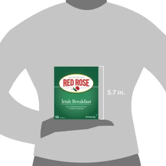 Red Rose Irish Breakfast Tea Black Tea with 50 Individually Wrapped Tea Bags Per Box (Pack of 6) image {3}