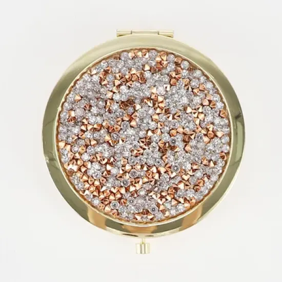 Unique Bargains Round Portable Compact Mirror 1 Pc image {4}