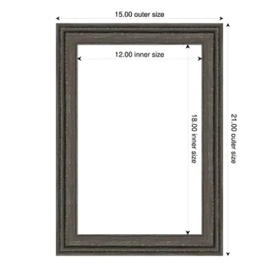 Amanti Art Upcycled Brown Grey Framed Dry Erase Magnetic Board image {4}
