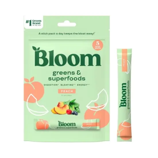 BLOOM NUTRITION Greens and Superfoods Powder - Peach - 5ct image {6}