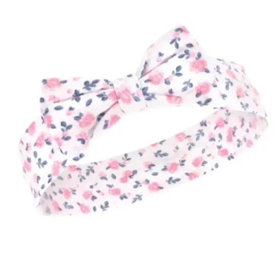 Hudson Baby Infant Girl Cotton Bib and Headband or Caps Set 8pk, Beyoutiful, One Size image {7}