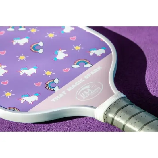 Dink N' Dilly 15'' That Magic Spark Single Paddle Oval Shape Pickleball Paddle image {6}