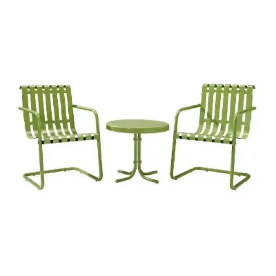 Gracie 3pc Outdoor Seating Set - Pastel Green - Crosley image {2}