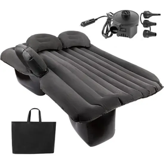 Zone Tech Inflatable Car Travel Air Mattress Back Seat Car blow up camping Bed with 2 Pillows and Pump kit Universal for Car SUV or Truck image {7}