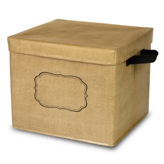 Teacher Created Resources&reg; Burlap Design Storage Box with Lid image {3}