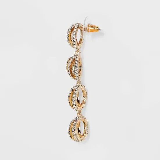 SUGARFIX by BaubleBar Crystal Sphere Statement Earrings - Gold image {2}