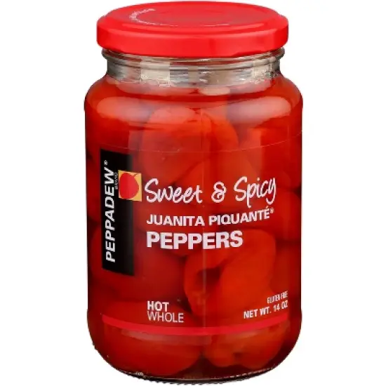 Peppadew Whole Hot Red Peppers - Case of 12 -14 oz image {1}