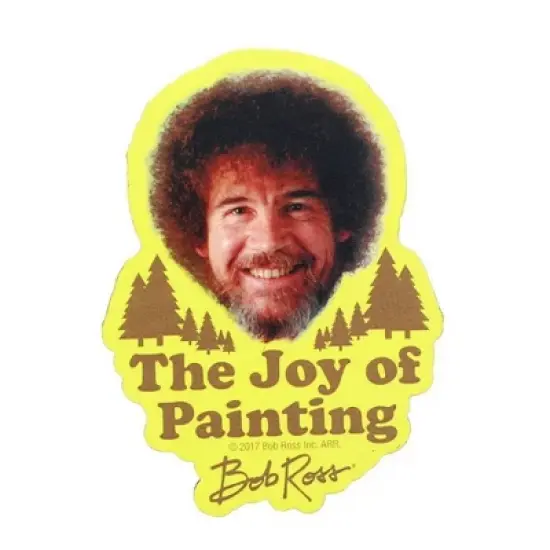 NMR Distribution Bob Ross 3" Funky Chunky Magnet: "Joy of Painting" image {4}