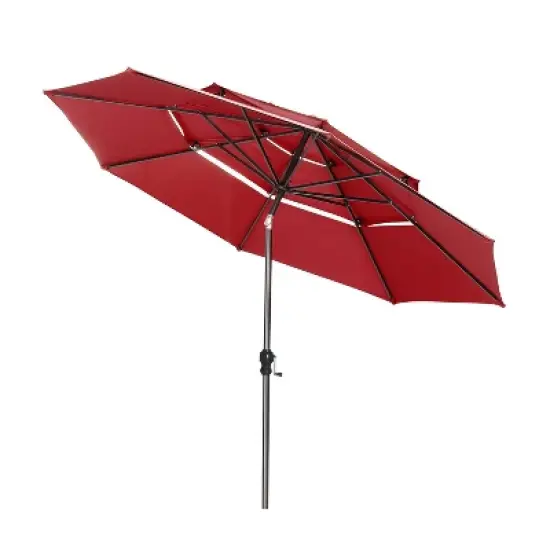 Ainfox 10FT 3 tier vented Outdoor Table Umbrella image {7}
