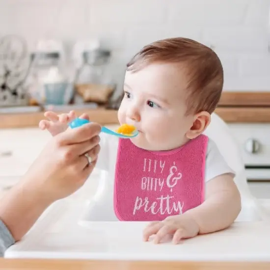 The Peanutshell Baby Girl Terry Bibs, 18 Pack for Feeding, Teething, or Drooling|Girl Foods/Wild Child image {5}