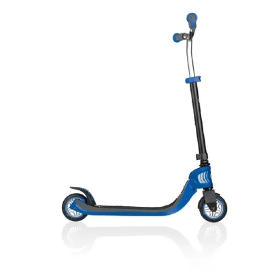Globber Flow 125 Foldable 2 Wheel Kids' Kick Scooter - Navy Blue image {1}