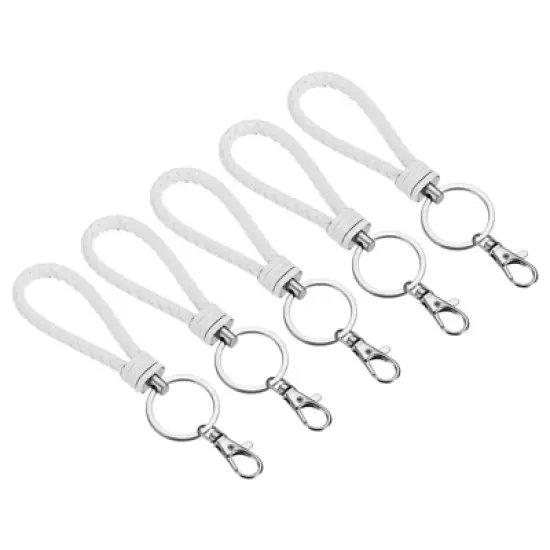 Unique Bargains Plastic Wear-resistant ID Card Wristlet Keychains 5 Pcs image {11}