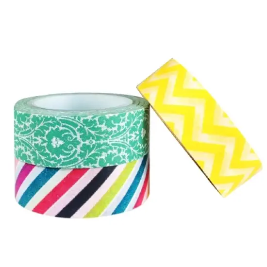Wrapables Stripes, Waves, & D?cor Japanese Washi Masking Tape (Set of 3) image {1}