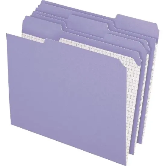 Pendaflex Reinforced Top Tab File Folders 1/3 Cut Letter Lavender 100/Box R15213LAV image {2}
