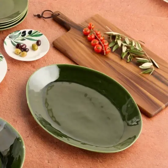 Certified International Oval Platter Verde image {3}